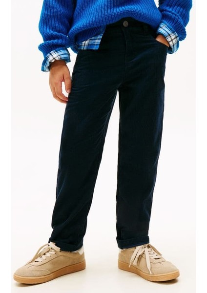 Erkek Çocuk Skater Fit Kadife Pantolon - Lacivert