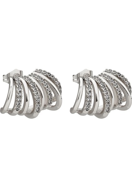 Taşlı Silver Küpe