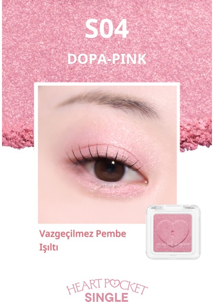 Kişiselleştirilebilir Işıltılı Tekli Far Perıpera Heart Pocket Single (S04 Dopa-Pink) fiyatları