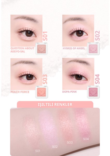 Kişiselleştirilebilir Işıltılı Tekli Far Perıpera Heart Pocket Single (S04 Dopa-Pink) modelleri