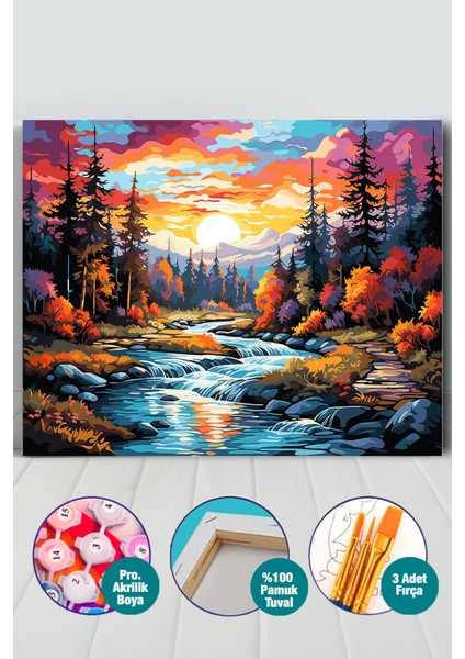 Çoruh Nehri Sayılarla Boyama Seti