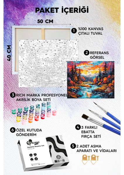 Çoruh Nehri Sayılarla Boyama Seti fiyatları