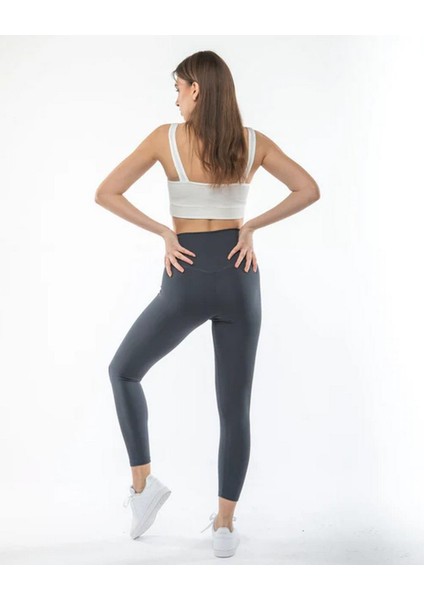Kadın Yüksek Bel Oysho Kumaş Tayt Antrasit fiyatları