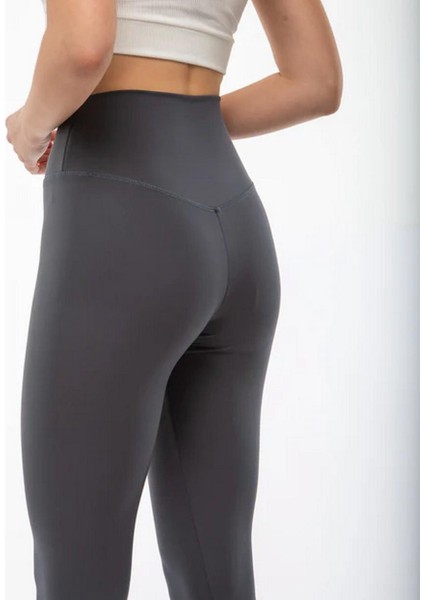 Kadın Yüksek Bel Oysho Kumaş Tayt Antrasit modelleri