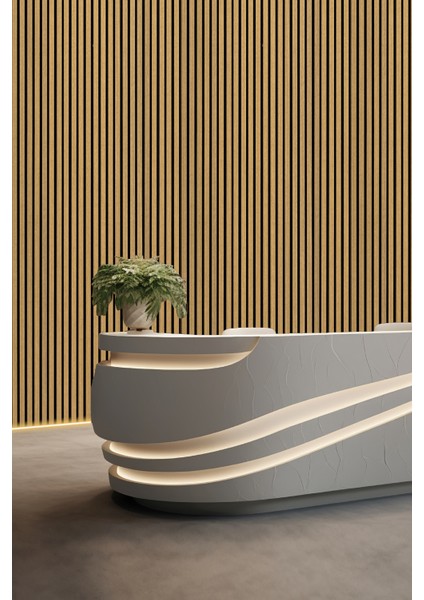 Mdf Ahşap Akustik Duvar Paneli 60X275 cm - Yeni Meşe (pvc kaplama)