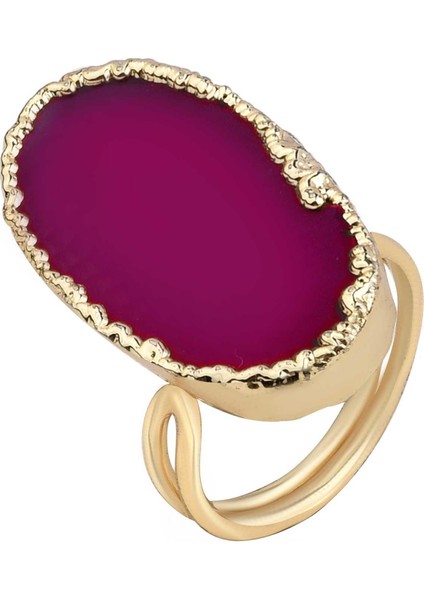 Fuşya Mineli Yüzük