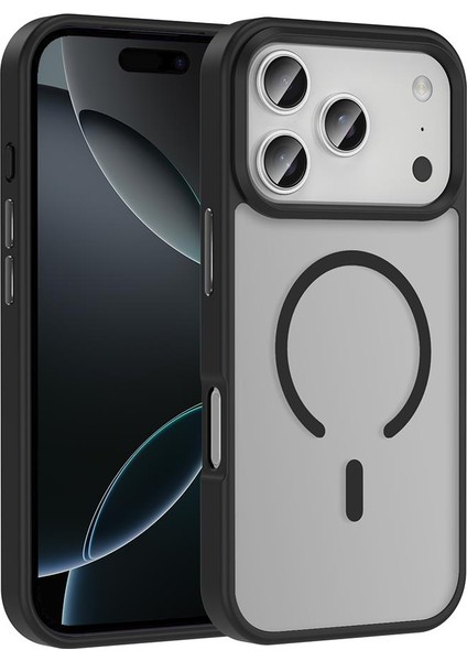 iPhone 17 Pro Uyumlu Magsafe Kılıf Mat Arka Yüzey Darbe Emici Kapak