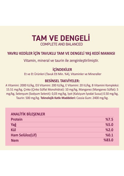 Tavuklu Yaş Kedi Maması 85 gr x 24 Adet – Jöle Içinde Parça Etli - Yavru Kedi modelleri