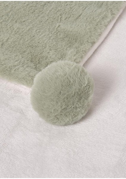 100X80 cm Yeşil Renk Battaniye – Yumuşak, Ponponlu ve Şık Bebek Battaniyesi fırsatları