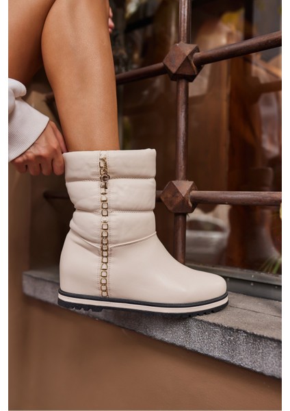 Legolas Kadın Bej Cılt Dolgu Topuk Bot indirimleri