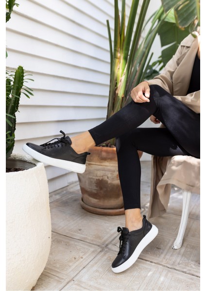 Blair Kadın Siyah Gercek Deri Sneaker modelleri
