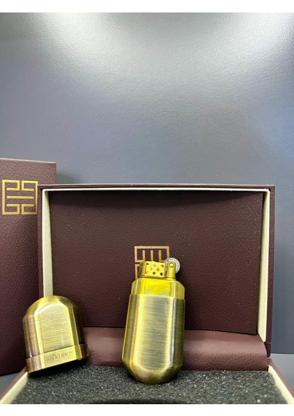 Pirinç Alaşım Kapaklı Tasarım Benzinli Lüks Çakmak