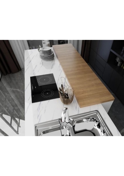 Mdb Doğal Mermer Desenli Yapışkanlı Tezgah Folyosu 5m fırsatları