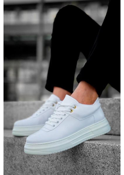 KB-X20 Kuback Beyaz Cilt Günlük Erkek Ayakkabı