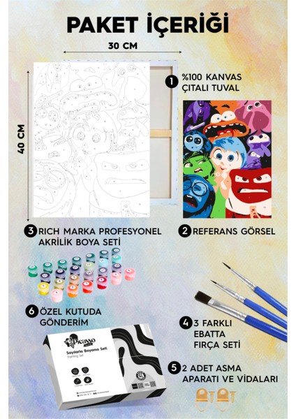Ters Yüzün Duyguları Sayılarla Boyama Seti fiyatları