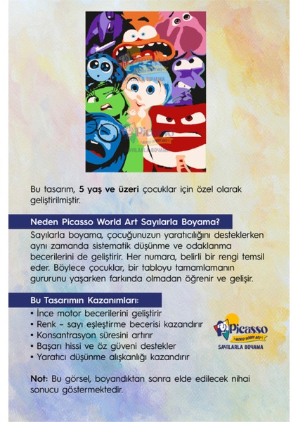 Ters Yüzün Duyguları Sayılarla Boyama Seti modelleri