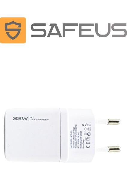 Pd Gan 33W Akım Korumalı Type-C Hızlı Şarj Başlığı Ömür Boyu Garantili indirimleri