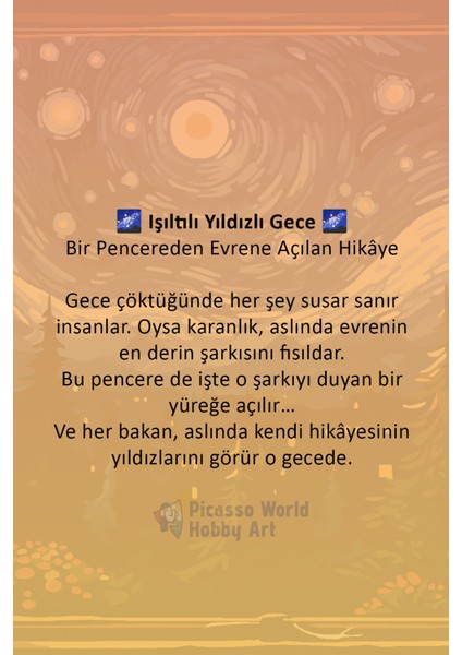 Işıltılı Yıldızlı Gece Sayılarla Boyama Seti fiyatları