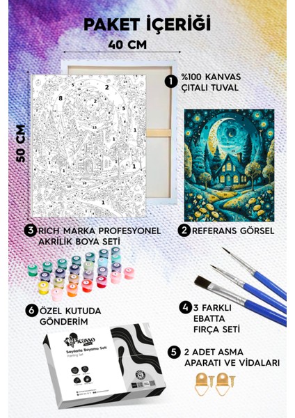 Gecenin Rengi Sayılarla Boyama Seti fiyatları