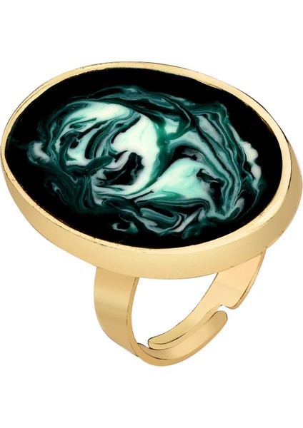 Yeşil Karışık Mineli Yüzük