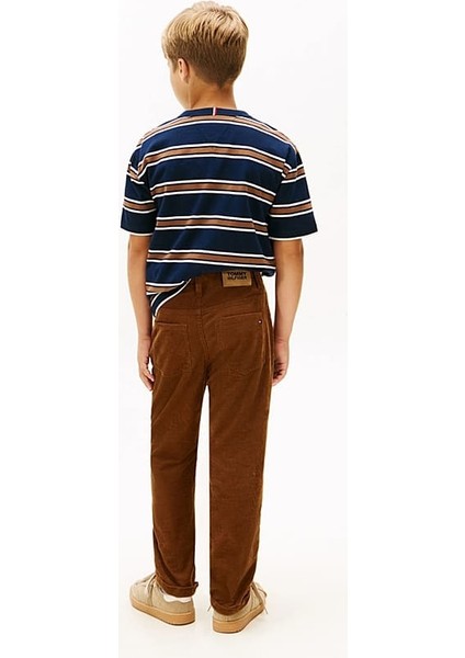 Erkek Çocuk Skater Fit Kadife Pantolon - Kahverengi modelleri