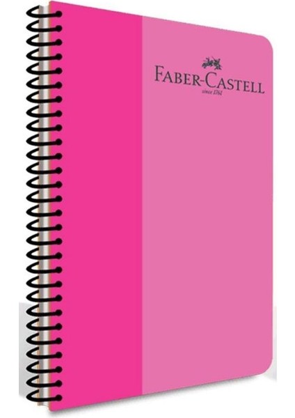 Faber Castell Pp Kpk Bicolor Spiralli Defter 120 Yp Kareli 5075 000134-PEMBE
