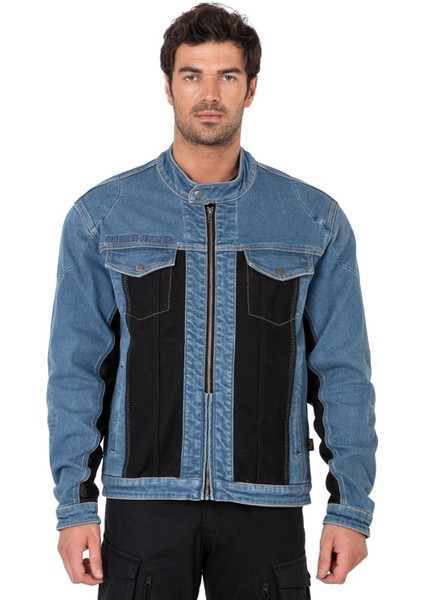 Thebikerjeans Blue Ice Korumalı File Motosiklet Kot Montu Erkek