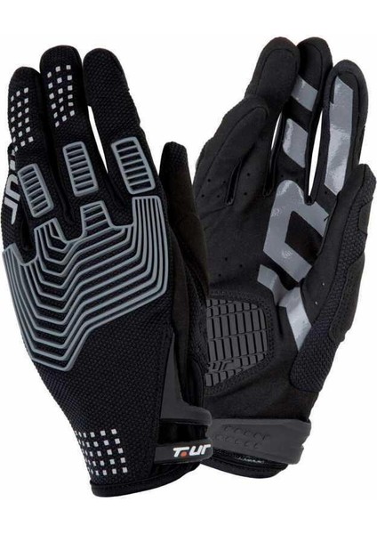 T.tur G-Three Korumalı Soft Motosiklet Eldiveni Siyah