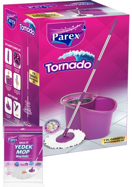 Tornado Otomatik Temizlik Seti Yedek Mop Hediyeli