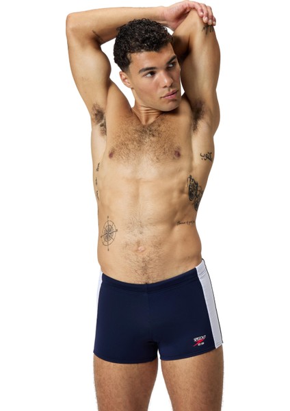 Jetstream Retro Colorblock Square Leg Erkek Yüzücü Mayosu