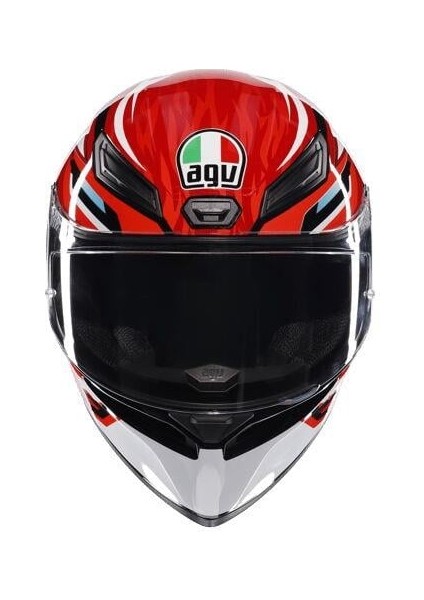 Motosiklet Kaskı K1 S Lion Configuration Red White fiyatları