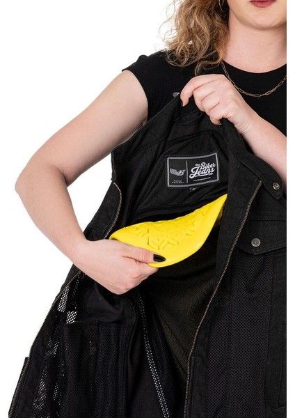 Thebikerjeans Black Ice Korumalı File Motosiklet Kot Montu Kadın fiyatları