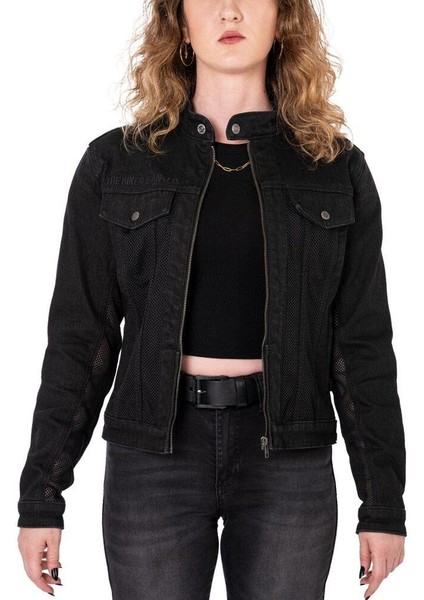Thebikerjeans Black Ice Korumalı File Motosiklet Kot Montu Kadın fırsatları