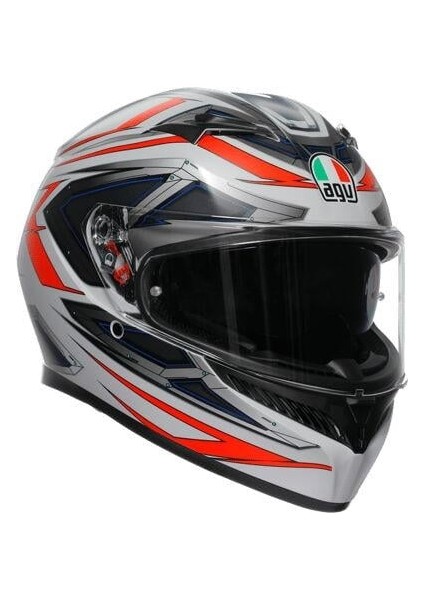 Motosiklet Kaskı K3 Mplk Space Mat White Red Fluo Configuration