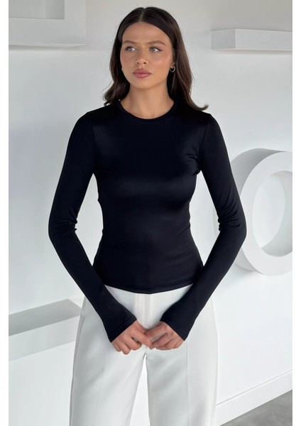 Kadın Bisiklet Yaka Likralı Bluz P-00018526 fiyatları