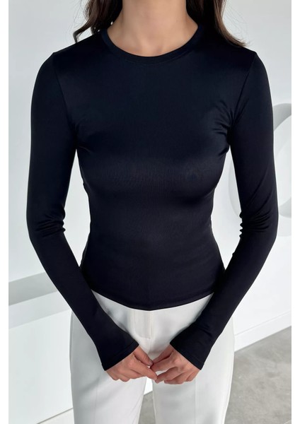 Kadın Bisiklet Yaka Likralı Bluz P-00018526 modelleri