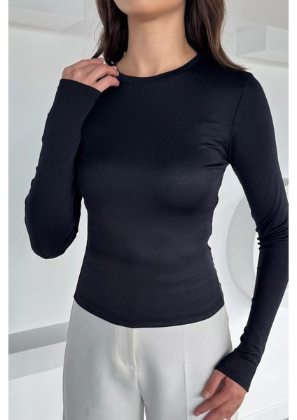 Kadın Bisiklet Yaka Likralı Bluz P-00018526 fırsatları