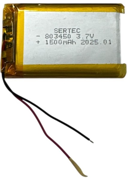 803450 3.7V 1500MAH Li-Polymer Pil DEVRELI/1.5A