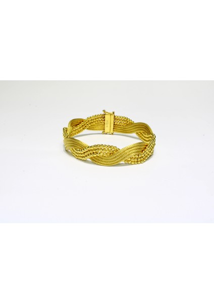 14 Ayar Altın Sarmal Dorikalı Hasır Kelepçe Bilezik 24.65 gr fiyatları