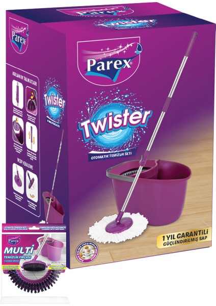 Twister Otomatik Temizlik Seti Multi Yedek Firça Hediye