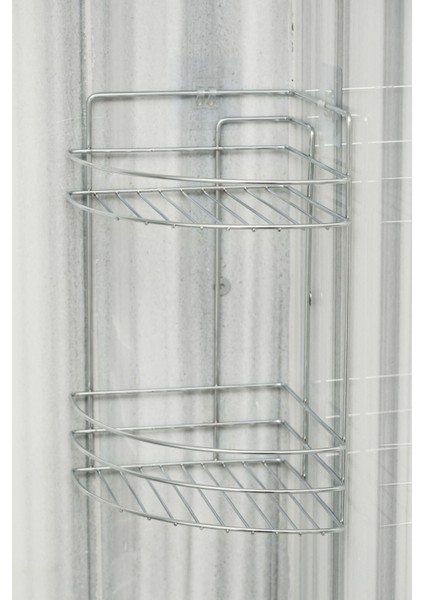 Paslanmaz Krom Yapışkanlı Şampuanlık 2 Katlı Banyo Köşeliği Düzenleyici modelleri