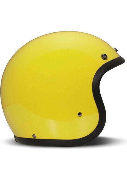 Jet Retro Açık Motosiklet Kaskı Yellow