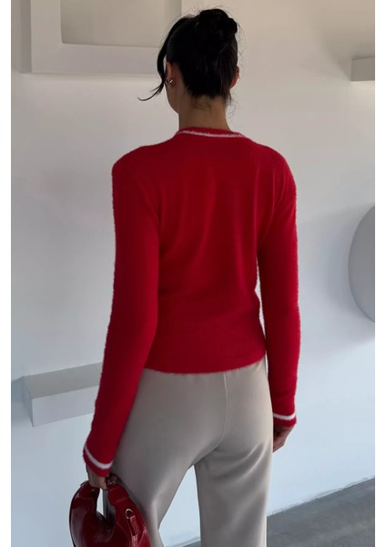 Kadın Bisiklet Yaka Sakallı Triko Kazak P-00018492 fırsatları