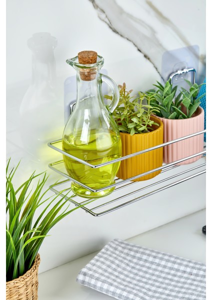 Krom Kaplama Yapışkanlı Çok Amaçlı Banyo Düzenleyici Rafı Duş Organizeri Mutfak Rafı modelleri