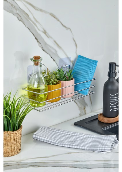 Krom Kaplama Yapışkanlı Çok Amaçlı Banyo Düzenleyici Rafı Duş Organizeri Mutfak Rafı fırsatları