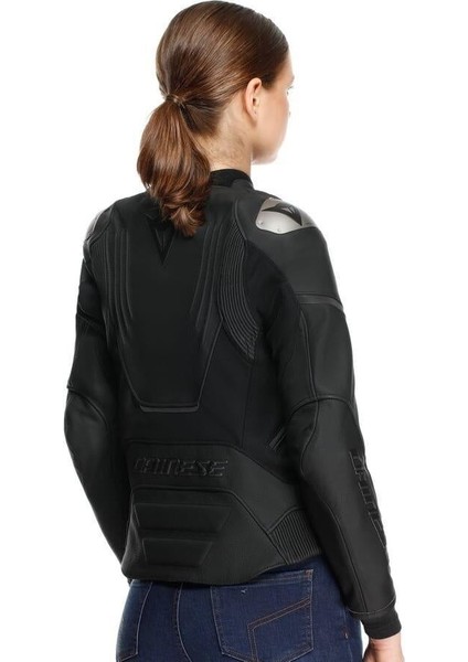 Racing 5 Black Black Deri Korumalı Motosiklet Kadın Mont fırsatları