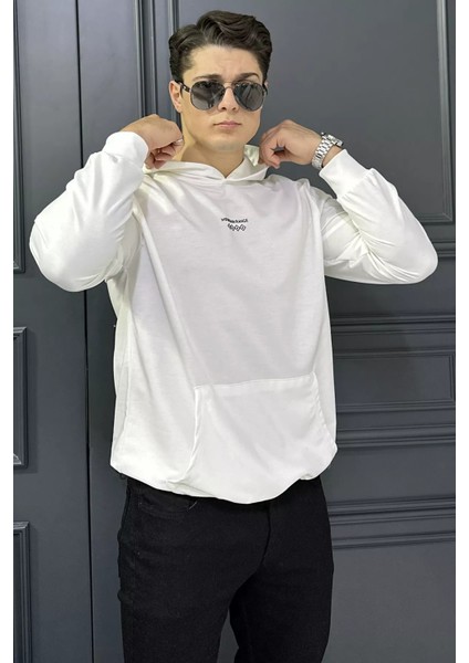 Kanguru Cepli Kapüşonlu Erkek Sweatshirt P-00018571 fiyatları