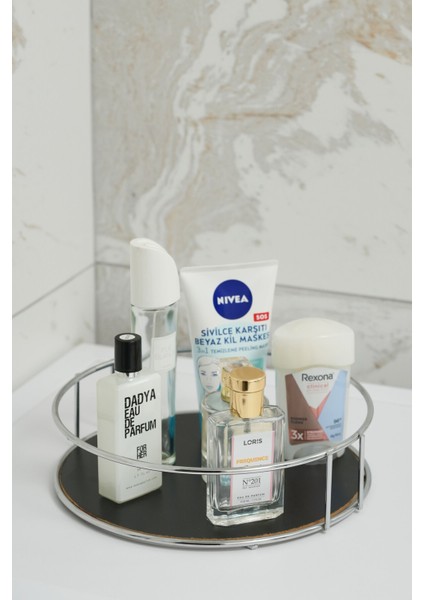 Çok Amaçlı Altın Renkli Banyo Düzenleyici Kozmetik ve Takı Organizeri fiyatları