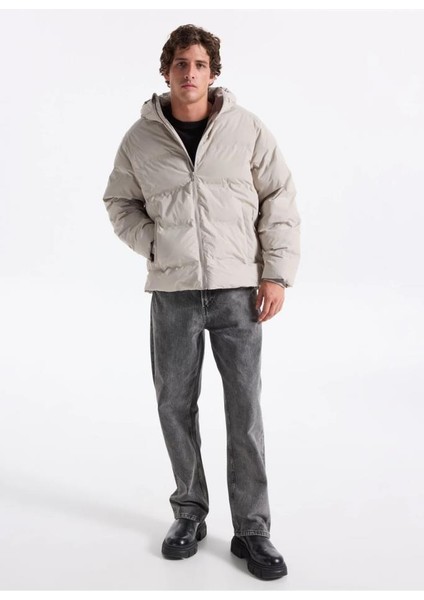 Jack&jones 12278749 Jjesoho Puffer Hood Dove Erkek Mont modelleri