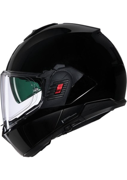 N120-1 Classıco 301 Çene Açılır Motosiklet Kaskı Parlak Siyah